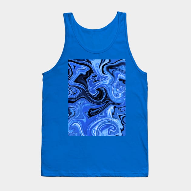 Blue swirl Tank Top by Sinmara